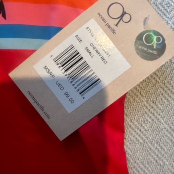 OP Ocean pacific women swimsuit Sz#Small 1 piece cherry red New - Picture 8 of 11